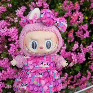 Custom Made Lego Unikitty Dress and Matching Bow Made to fit Labubu